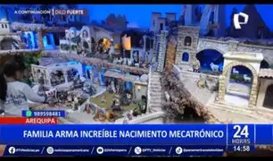 Familia arequipeña sorprende con espectacular nacimiento mecatrónico