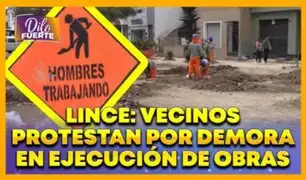 Vecinos protestan por demora en ejecución obras: Llevan más de 2 meses respirando polvo