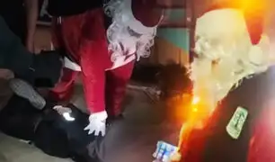 Papá Noel captura a un ladrón de celulares: Era un menor de edad