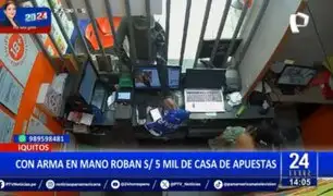 Iquitos: Delincuentes roban 5 mil soles de casa de apuestas