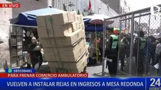 Vuelven instalar rejas en Mesa Redonda para mejorar la seguridad