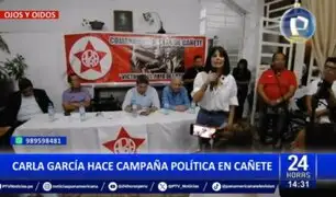 Carla García hace campaña política en Cañete: "Tenemos que volver al Congreso y a Palacio de Gobierno"