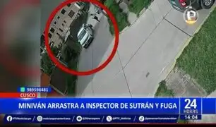 ¡El colmo! Conductor arrastra a inspector de Sutrán en Cusco