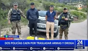 Vraem: Detienen a policías que trasladaban armas y droga en camioneta