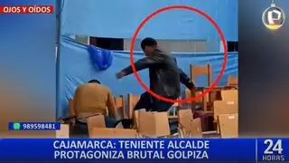 Cajamarca: teniente alcalde golpea brutalmente a un hombre en una fiesta