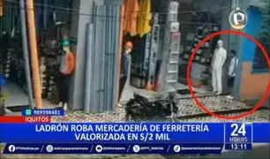 Ladrón roba más de 2 mil soles en mercadería de ferretería en Iquitos