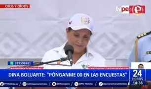 Dina Boluarte se burla de su baja aprobación: "De una vez pónganme cero"