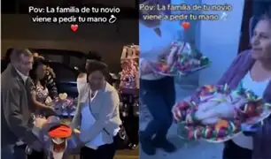 Pedida de mano al estilo huancaíno se hace viral: sorprenden a la familia de la novia con muchos  regalos