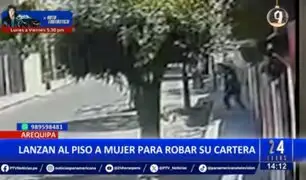 Arequipa: Delincuentes lanzan al piso a mujer para robarle su cartera