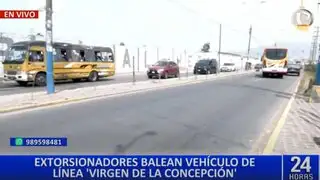 Extorsionadores balean bus de la empresa ‘Virgen de la Concepción’