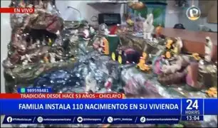 Chiclayo: Familia instala 110 nacimientos en su vivienda