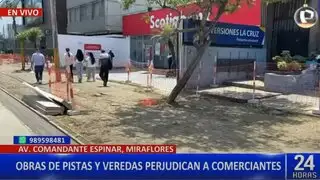 Vecinos de Miraflores afectados por obras en Av. comandante Espinar durante temporada navideña