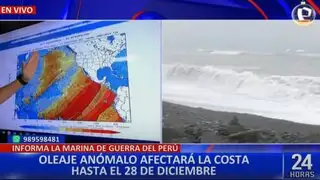 Marina de Guerra del Perú alerta sobre oleajes anómalos hasta el 28 de diciembre