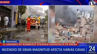 Voraz incendio destruye varias viviendas en Breña