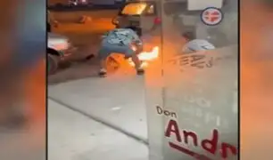 Tragedia en Lurín: Padre e hijo graves tras incendio en mototaxi