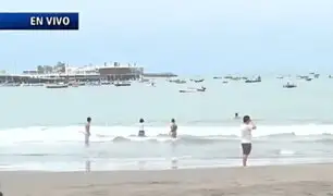 Así luce la playa Agua Dulce en la mañana del último domingo del 2024