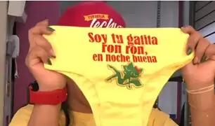 Ropa interior de Gamarra con frases inspiradas en polémicas de Dina Boluarte: “Soy tu gatita ron ron”