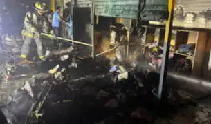 Cercado de Lima: incendio afecta puestos de emporio comercial de mochilas