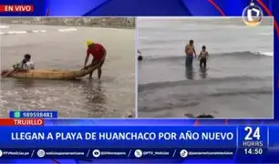 Trujillo: Familias llegan a playa Huanchaco por Año Nuevo