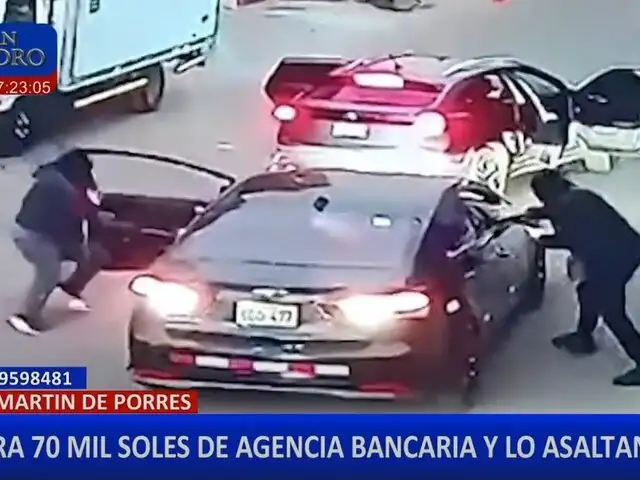 SMP: roban 70 mil soles a empresaria cuando salía de un banco