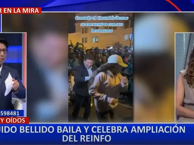 Guido Bellido celebra bailando junto a manifestantes ampliación de Reinfo