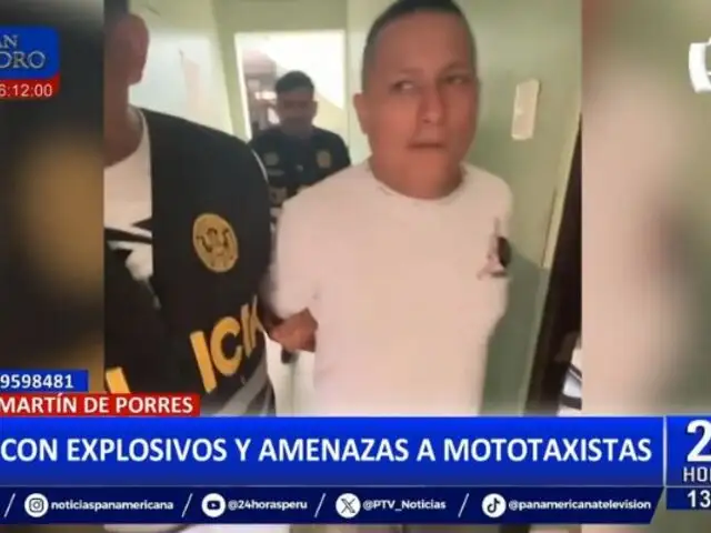 SMP: Cae extorsionador de mototaxistas con explosivos y mensajes amenazantes