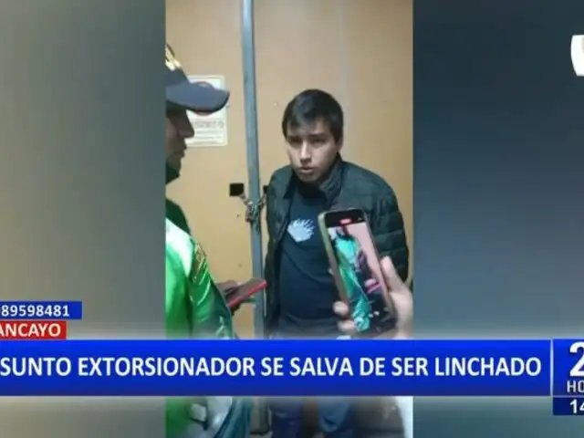 Huancayo: Comerciantes capturan y casi linchan a presunto extorsionador