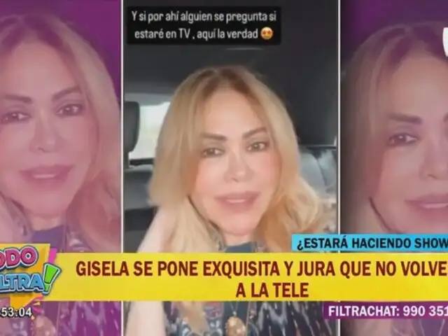 Gisela Valcárcel descarta regreso a la televisión: "No estaré en ningún canal por ahora"