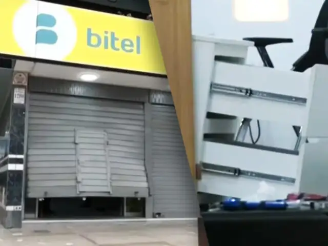 Delincuentes destruyen puerta de tienda de celulares y roban equipos en Los Olivos