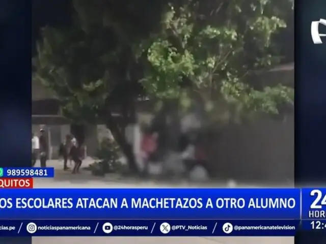 ¡De terror! escolares atacan a compañero usando un machete en Iquitos