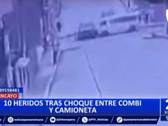 Huancayo: Al menos 10 heridos tras choque entre camioneta y combi