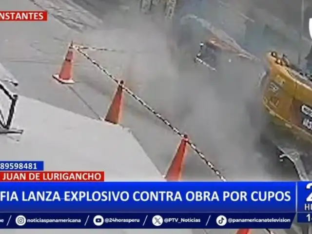 Por presunto cobro de cupos: Lanzan explosivo contra obra de construcción en SJL