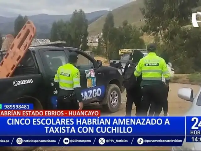 Huancayo: escolares habrían amenazado a taxista con cuchillo