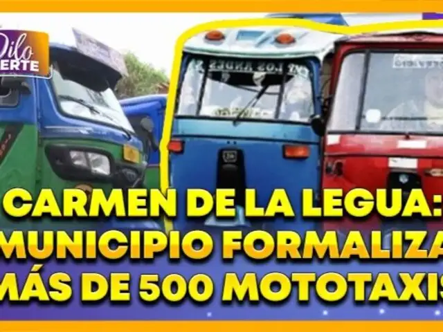 Carmen de la Legua: Municipio formaliza a más de 500 mototaxistas