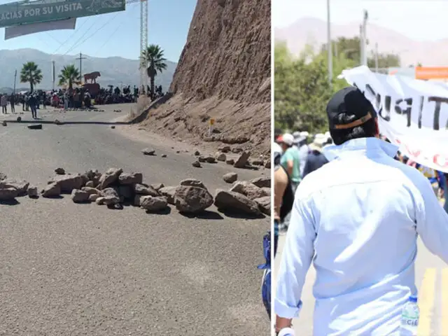 Moquegua: por sexto día consecutivo bloquean carretera en protesta por la contaminación de ríos