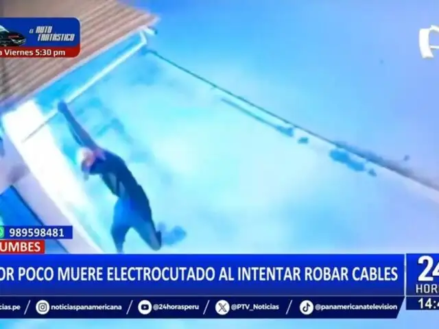 Tumbes: ladrón casi muere electrocutado al robar cables de una vivienda