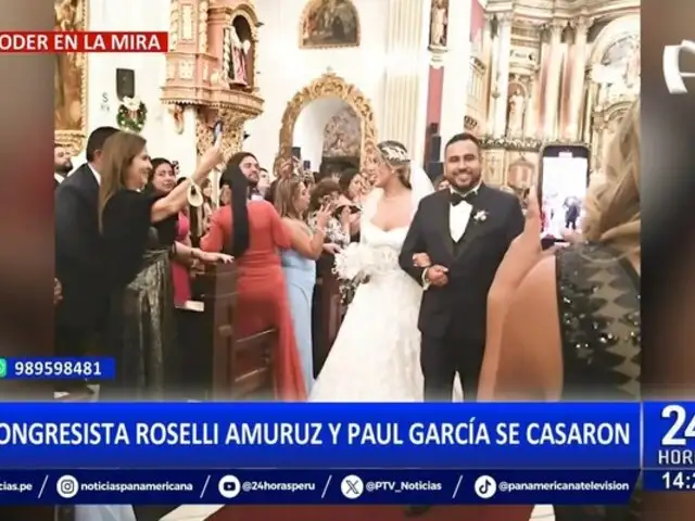 Congresista Rosselli Amuruz y Paul García se casaron