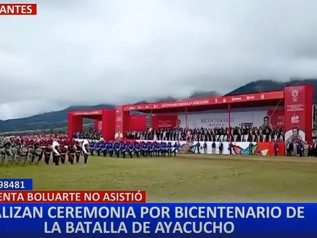 Conmemoran Bicentenario de la Batalla de Ayacucho en la Pampa de la Quinua