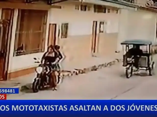 Iquitos: delincuentes disfrazados de mototaxistas asaltan a dos mujeres