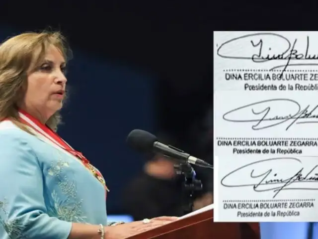 Revelan diferencias en las firmas de Dina Boluarte en decretos publicados post operación