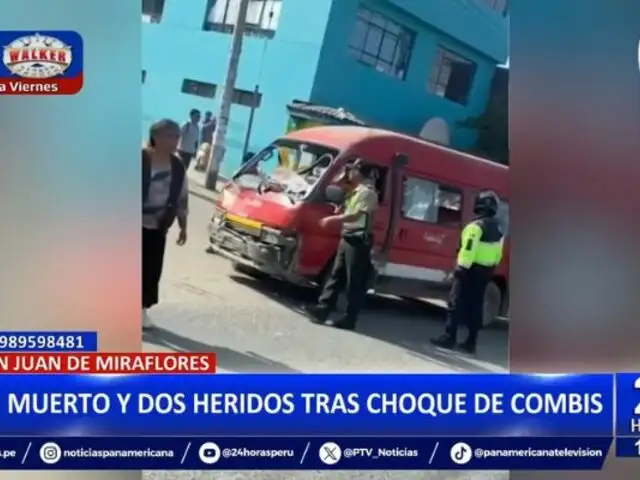 Aparatoso accidente en SJM: Un muerto y dos heridos tras choque de combis