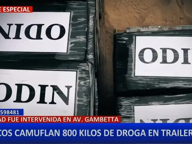 Policía incauta más de 800 kilos de droga en tráiler en el Callao