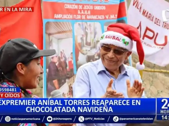 Aníbal Torres: Expremier reaparece en chocolatada navideña