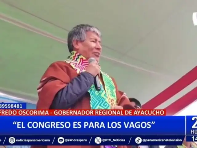 Wilfredo Oscorima critica a congresistas por no aprobar reelección y los llama "vagos"