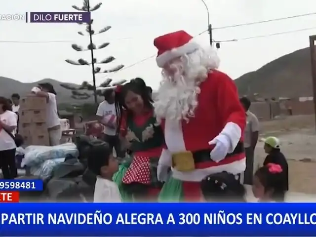 Papá Noel llega con regalos para niños en evento navideño en Cañete