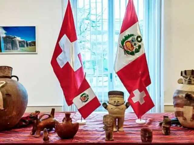 Suiza restituye 9 bienes culturales pertenecientes al Patrimonio Cultural del Perú