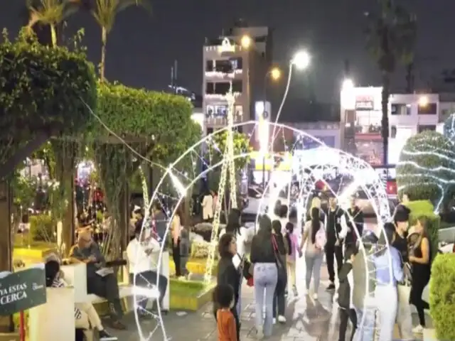 Los Olivos: familias felices tras inauguración de circuito navideño