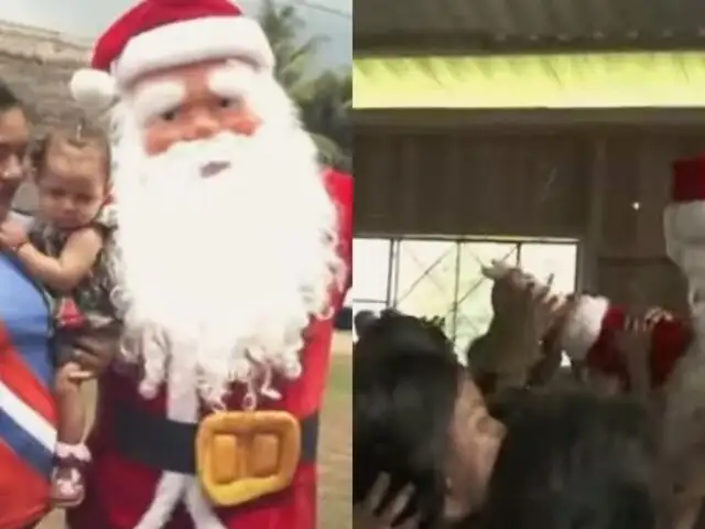 Papá Noel 'Charapa' lleva alegría a la comunidad nativa Shambo Porvenir