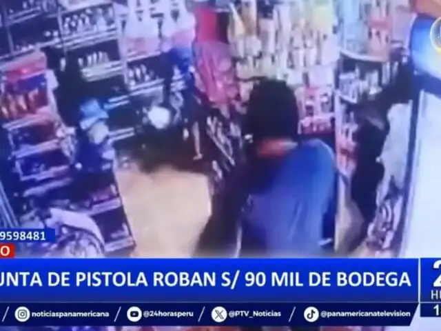 Cusco: Delincuentes armados roban 90 mil soles de bodega