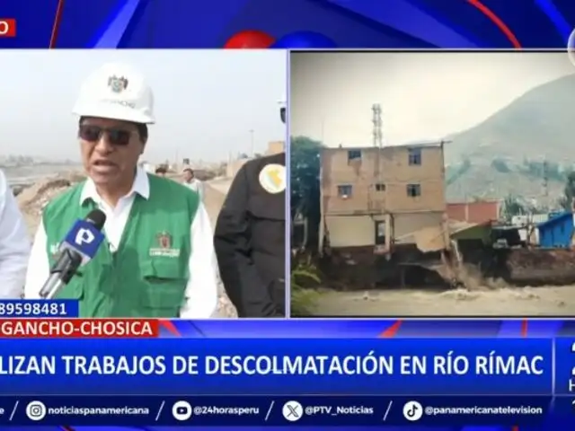 Lurigancho-Chosica: Realizan trabajos de descolmatación en el Río Rímac